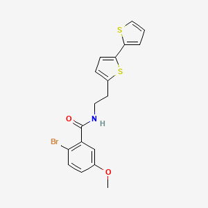 molecular formula C18H16BrNO2S2 B6477606 N-(2-{[2,2'-bithiophene]-5-yl}ethyl)-2-bromo-5-methoxybenzamide CAS No. 2640978-55-6