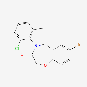 molecular formula C16H13BrClNO2 B6477612 7-bromo-4-(2-chloro-6-methylphenyl)-2,3,4,5-tetrahydro-1,4-benzoxazepin-3-one CAS No. 2640821-12-9