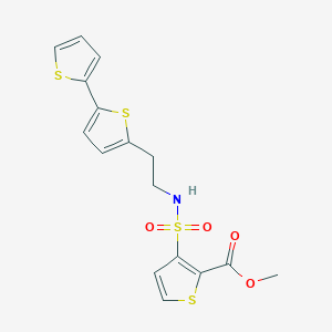 methyl 3-[(2-{[2,2'-bithiophene]-5-yl}ethyl)sulfamoyl]thiophene-2-carboxylate