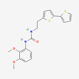 molecular formula C19H20N2O3S2 B6477714 3-(2-{[2,2'-bithiophene]-5-yl}ethyl)-1-(2,3-dimethoxyphenyl)urea CAS No. 2640831-07-6