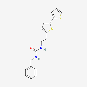 molecular formula C18H18N2OS2 B6477729 1-benzyl-3-(2-{[2,2'-bithiophene]-5-yl}ethyl)urea CAS No. 2640843-57-6