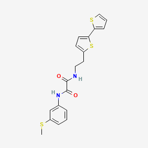 molecular formula C19H18N2O2S3 B6477732 N-(2-{[2,2'-bithiophene]-5-yl}ethyl)-N'-[3-(methylsulfanyl)phenyl]ethanediamide CAS No. 2640834-80-4