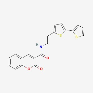 molecular formula C20H15NO3S2 B6477743 N-(2-{[2,2'-bithiophene]-5-yl}ethyl)-2-oxo-2H-chromene-3-carboxamide CAS No. 2640971-23-7