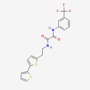 molecular formula C19H15F3N2O2S2 B6477751 N-(2-{[2,2'-bithiophene]-5-yl}ethyl)-N'-[3-(trifluoromethyl)phenyl]ethanediamide CAS No. 2640976-28-7