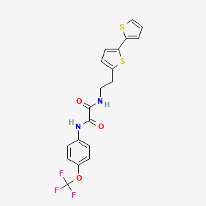 molecular formula C19H15F3N2O3S2 B6477815 N-(2-{[2,2'-bithiophene]-5-yl}ethyl)-N'-[4-(trifluoromethoxy)phenyl]ethanediamide CAS No. 2640877-58-1