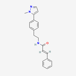 molecular formula C21H21N3O B6477846 (2E)-N-{2-[4-(1-methyl-1H-pyrazol-5-yl)phenyl]ethyl}-3-phenylprop-2-enamide CAS No. 2640980-66-9