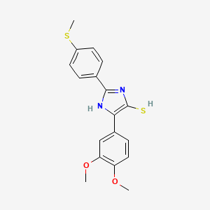 molecular formula C18H18N2O2S2 B6477860 5-(3,4-dimethoxyphenyl)-2-[4-(methylsulfanyl)phenyl]-1H-imidazole-4-thiol CAS No. 2640821-67-4