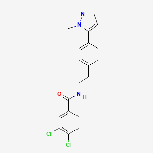 molecular formula C19H17Cl2N3O B6477866 3,4-dichloro-N-{2-[4-(1-methyl-1H-pyrazol-5-yl)phenyl]ethyl}benzamide CAS No. 2640973-34-6