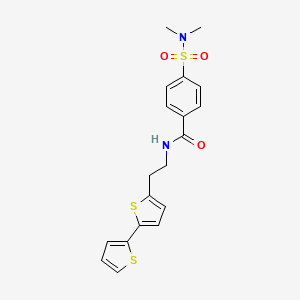 molecular formula C19H20N2O3S3 B6477876 N-(2-{[2,2'-bithiophene]-5-yl}ethyl)-4-(dimethylsulfamoyl)benzamide CAS No. 2640896-05-3