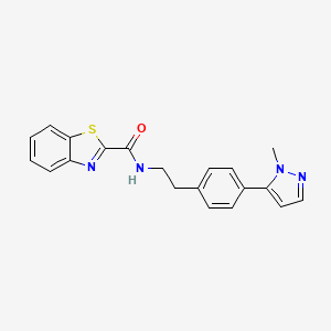 molecular formula C20H18N4OS B6477897 N-{2-[4-(1-methyl-1H-pyrazol-5-yl)phenyl]ethyl}-1,3-benzothiazole-2-carboxamide CAS No. 2640898-04-8