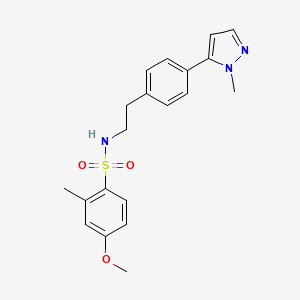 molecular formula C20H23N3O3S B6477898 4-methoxy-2-methyl-N-{2-[4-(1-methyl-1H-pyrazol-5-yl)phenyl]ethyl}benzene-1-sulfonamide CAS No. 2640977-47-3