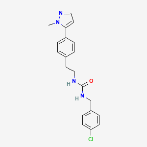 molecular formula C20H21ClN4O B6477911 1-[(4-chlorophenyl)methyl]-3-{2-[4-(1-methyl-1H-pyrazol-5-yl)phenyl]ethyl}urea CAS No. 2640818-79-5