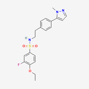 molecular formula C20H22FN3O3S B6477933 4-ethoxy-3-fluoro-N-{2-[4-(1-methyl-1H-pyrazol-5-yl)phenyl]ethyl}benzene-1-sulfonamide CAS No. 2640976-51-6