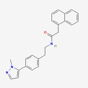 molecular formula C24H23N3O B6477958 N-{2-[4-(1-methyl-1H-pyrazol-5-yl)phenyl]ethyl}-2-(naphthalen-1-yl)acetamide CAS No. 2640970-74-5