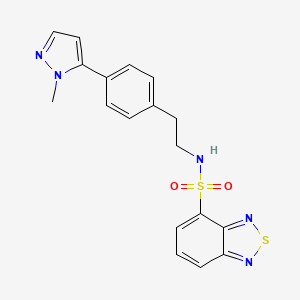 molecular formula C18H17N5O2S2 B6477961 N-{2-[4-(1-methyl-1H-pyrazol-5-yl)phenyl]ethyl}-2,1,3-benzothiadiazole-4-sulfonamide CAS No. 2640972-25-2