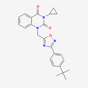 molecular formula C24H24N4O3 B6477966 1-{[3-(4-tert-butylphenyl)-1,2,4-oxadiazol-5-yl]methyl}-3-cyclopropyl-1,2,3,4-tetrahydroquinazoline-2,4-dione CAS No. 2640980-03-4
