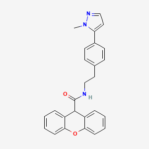 molecular formula C26H23N3O2 B6477986 N-{2-[4-(1-methyl-1H-pyrazol-5-yl)phenyl]ethyl}-9H-xanthene-9-carboxamide CAS No. 2640960-51-4