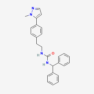 molecular formula C26H26N4O B6477987 1-(diphenylmethyl)-3-{2-[4-(1-methyl-1H-pyrazol-5-yl)phenyl]ethyl}urea CAS No. 2640898-81-1