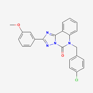 molecular formula C23H17ClN4O2 B6477998 6-[(4-chlorophenyl)methyl]-2-(3-methoxyphenyl)-5H,6H-[1,2,4]triazolo[1,5-c]quinazolin-5-one CAS No. 2640822-06-4