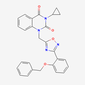 molecular formula C27H22N4O4 B6478006 1-({3-[2-(benzyloxy)phenyl]-1,2,4-oxadiazol-5-yl}methyl)-3-cyclopropyl-1,2,3,4-tetrahydroquinazoline-2,4-dione CAS No. 2640899-02-9