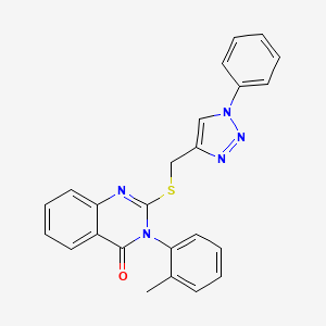 molecular formula C24H19N5OS B6478012 3-(2-methylphenyl)-2-{[(1-phenyl-1H-1,2,3-triazol-4-yl)methyl]sulfanyl}-3,4-dihydroquinazolin-4-one CAS No. 2640898-94-6