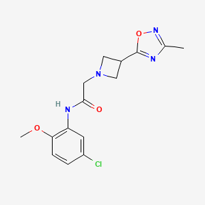molecular formula C15H17ClN4O3 B6478017 N-(5-chloro-2-methoxyphenyl)-2-[3-(3-methyl-1,2,4-oxadiazol-5-yl)azetidin-1-yl]acetamide CAS No. 1327541-32-1