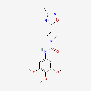 molecular formula C16H20N4O5 B6478023 3-(3-methyl-1,2,4-oxadiazol-5-yl)-N-(3,4,5-trimethoxyphenyl)azetidine-1-carboxamide CAS No. 1325701-91-4