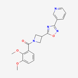 molecular formula C19H18N4O4 B6478083 3-{5-[1-(2,3-dimethoxybenzoyl)azetidin-3-yl]-1,2,4-oxadiazol-3-yl}pyridine CAS No. 1327529-42-9