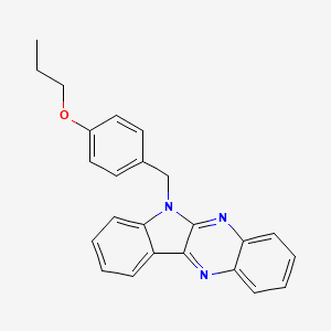 molecular formula C24H21N3O B6478091 6-[(4-propoxyphenyl)methyl]-6H-indolo[2,3-b]quinoxaline CAS No. 4842-79-9