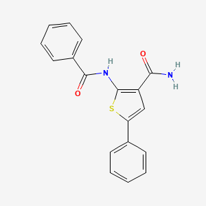 molecular formula C18H14N2O2S B6478120 2-benzamido-5-phenylthiophene-3-carboxamide CAS No. 113260-45-0
