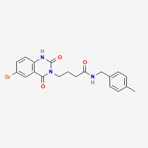 molecular formula C20H20BrN3O3 B6478150 4-(6-bromo-2,4-dioxo-1,2,3,4-tetrahydroquinazolin-3-yl)-N-[(4-methylphenyl)methyl]butanamide CAS No. 892285-76-6