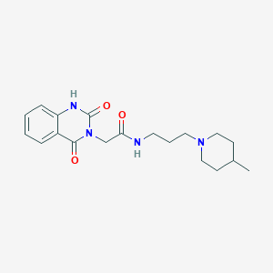 molecular formula C19H26N4O3 B6478170 2-(2,4-dioxo-1,2,3,4-tetrahydroquinazolin-3-yl)-N-[3-(4-methylpiperidin-1-yl)propyl]acetamide CAS No. 958585-22-3