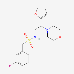 molecular formula C17H21FN2O4S B6478171 1-(3-fluorophenyl)-N-[2-(furan-2-yl)-2-(morpholin-4-yl)ethyl]methanesulfonamide CAS No. 1323792-65-9