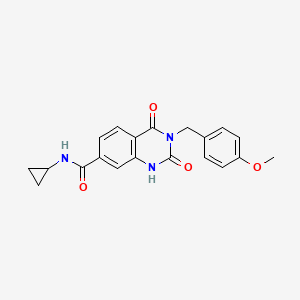 molecular formula C20H19N3O4 B6478181 N-cyclopropyl-3-[(4-methoxyphenyl)methyl]-2,4-dioxo-1,2,3,4-tetrahydroquinazoline-7-carboxamide CAS No. 958581-44-7