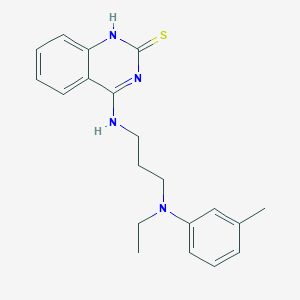 molecular formula C20H24N4S B6478184 4-({3-[ethyl(3-methylphenyl)amino]propyl}amino)-1,2-dihydroquinazoline-2-thione CAS No. 440334-14-5