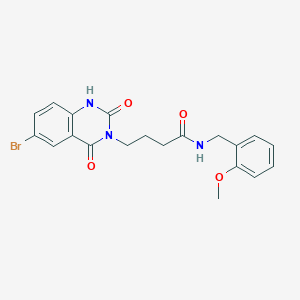 molecular formula C20H20BrN3O4 B6478197 4-(6-bromo-2,4-dioxo-1,2,3,4-tetrahydroquinazolin-3-yl)-N-[(2-methoxyphenyl)methyl]butanamide CAS No. 892287-57-9