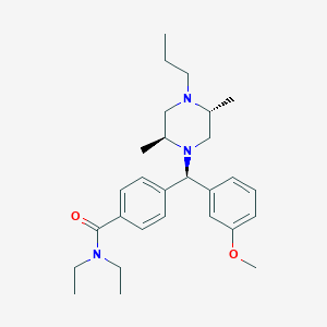 B064782 4-[(R)-[(2S,5R)-2,5-dimethyl-4-propylpiperazin-1-yl]-(3-methoxyphenyl)methyl]-N,N-diethylbenzamide CAS No. 159860-31-8