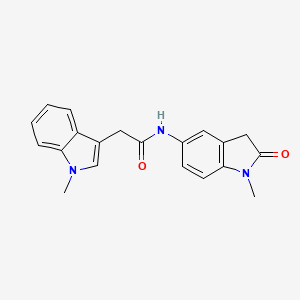 molecular formula C20H19N3O2 B6478230 2-(1-methyl-1H-indol-3-yl)-N-(1-methyl-2-oxo-2,3-dihydro-1H-indol-5-yl)acetamide CAS No. 1286697-20-8