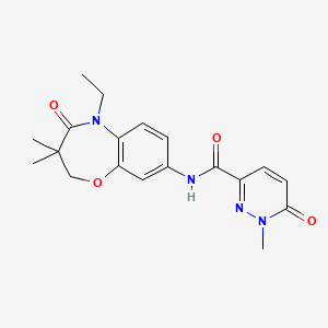 molecular formula C19H22N4O4 B6478242 N-(5-ethyl-3,3-dimethyl-4-oxo-2,3,4,5-tetrahydro-1,5-benzoxazepin-8-yl)-1-methyl-6-oxo-1,6-dihydropyridazine-3-carboxamide CAS No. 1286705-43-8
