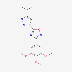 molecular formula C17H20N4O4 B6478355 5-[3-(propan-2-yl)-1H-pyrazol-5-yl]-3-(3,4,5-trimethoxyphenyl)-1,2,4-oxadiazole CAS No. 1037192-98-5