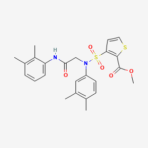 molecular formula C24H26N2O5S2 B6478370 methyl 3-[(3,4-dimethylphenyl)({[(2,3-dimethylphenyl)carbamoyl]methyl})sulfamoyl]thiophene-2-carboxylate CAS No. 941892-85-9