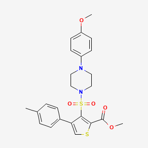 molecular formula C24H26N2O5S2 B6478373 methyl 3-{[4-(4-methoxyphenyl)piperazin-1-yl]sulfonyl}-4-(4-methylphenyl)thiophene-2-carboxylate CAS No. 941978-72-9