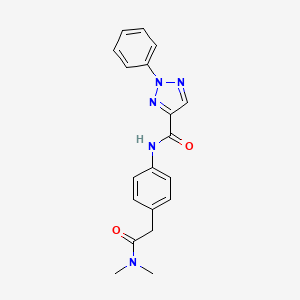 molecular formula C19H19N5O2 B6478376 N-{4-[(dimethylcarbamoyl)methyl]phenyl}-2-phenyl-2H-1,2,3-triazole-4-carboxamide CAS No. 1325704-57-1