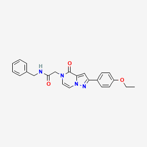 molecular formula C23H22N4O3 B6478379 N-benzyl-2-[2-(4-ethoxyphenyl)-4-oxo-4H,5H-pyrazolo[1,5-a]pyrazin-5-yl]acetamide CAS No. 941981-45-9
