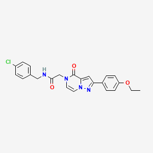 molecular formula C23H21ClN4O3 B6478387 N-[(4-chlorophenyl)methyl]-2-[2-(4-ethoxyphenyl)-4-oxo-4H,5H-pyrazolo[1,5-a]pyrazin-5-yl]acetamide CAS No. 941876-62-6