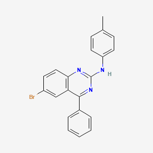 molecular formula C21H16BrN3 B6478461 6-bromo-N-(4-methylphenyl)-4-phenylquinazolin-2-amine CAS No. 330973-33-6