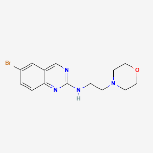 molecular formula C14H17BrN4O B6478467 6-bromo-N-[2-(morpholin-4-yl)ethyl]quinazolin-2-amine CAS No. 882670-80-6