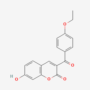 molecular formula C18H14O5 B6478516 3-(4-ethoxybenzoyl)-7-hydroxy-2H-chromen-2-one CAS No. 902557-88-4