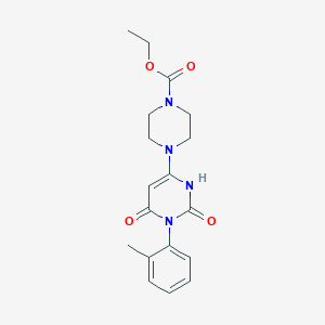 molecular formula C18H22N4O4 B6478527 ethyl 4-[1-(2-methylphenyl)-2,6-dioxo-1,2,3,6-tetrahydropyrimidin-4-yl]piperazine-1-carboxylate CAS No. 847399-27-3