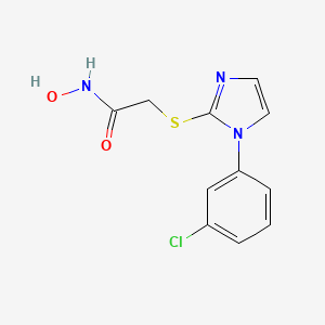 molecular formula C11H10ClN3O2S B6478537 2-{[1-(3-chlorophenyl)-1H-imidazol-2-yl]sulfanyl}-N-hydroxyacetamide CAS No. 878065-89-5